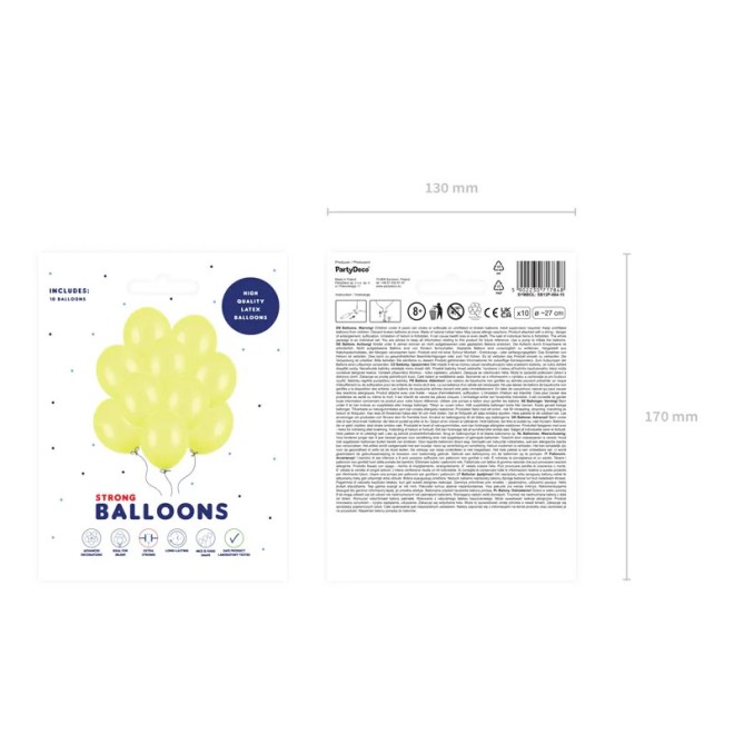 10 Luftballons - Ø 27cm - Pastell Lemon Zest