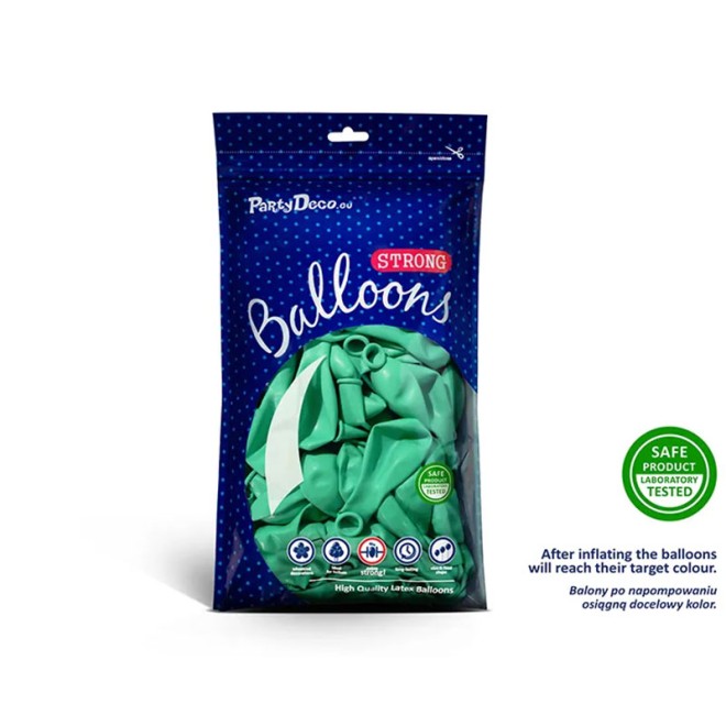 50 Luftballons - Ø 27cm - Pastell Mint Green