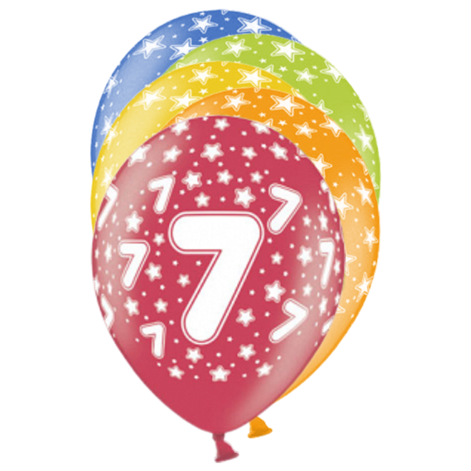 6 Motivballons - Ø 30cm - 7 Celebration