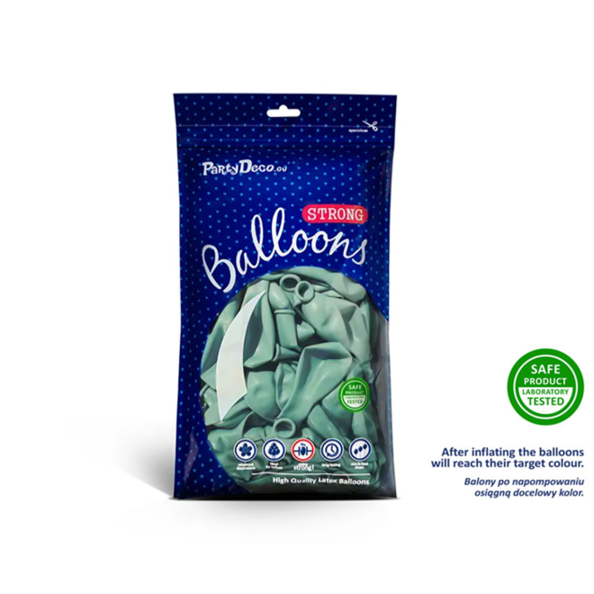 100 Miniballons - Ø 12cm - Pastel Bottle Green