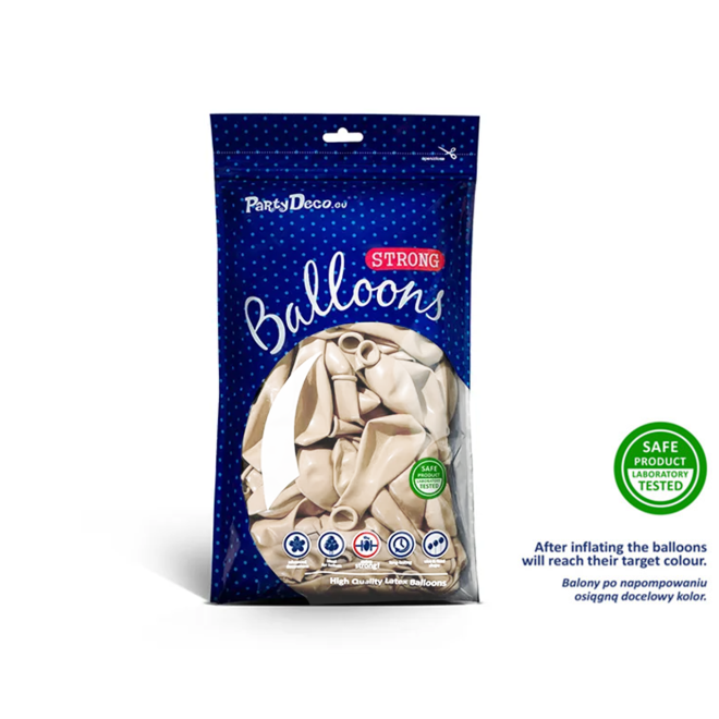 100 Miniballons - Ø 12cm - Alabaster