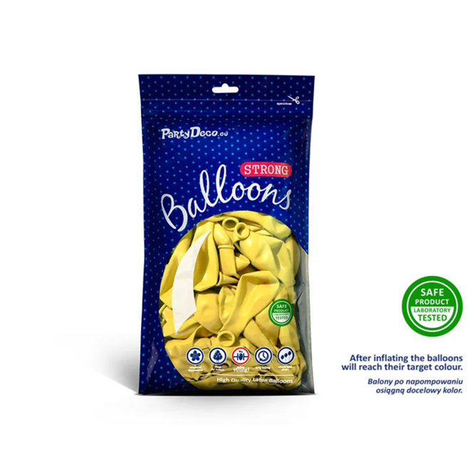 100 Miniballons - Ø 12cm - Gelb
