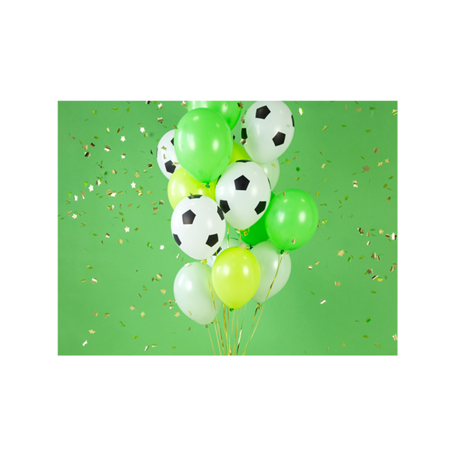 6 Motivballons - Ø 30cm - Fußball