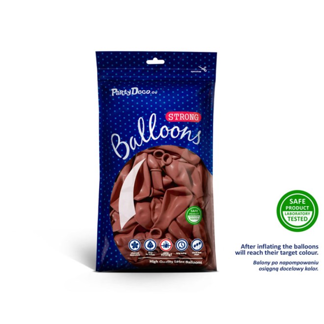 100 Miniballons - Ø 12 cm - Pastell Mocca