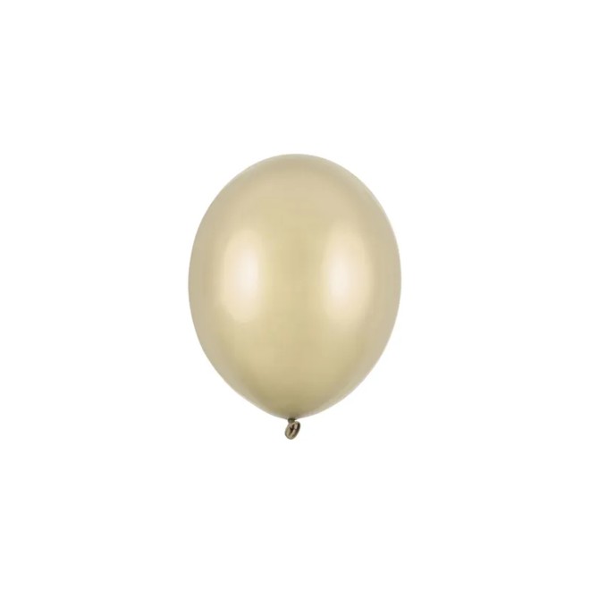 100 Luftballons - Ø 12 cm - Metallic Cold Gold