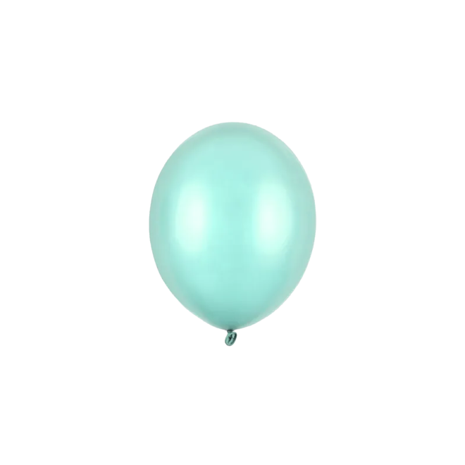 100 Miniballons - Ø 12cm - Metallic - Mint