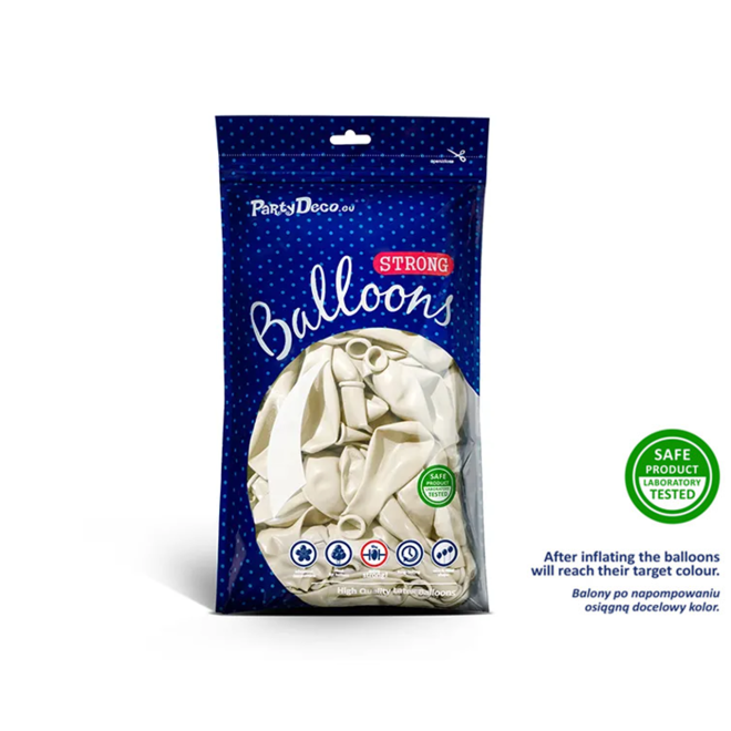 100 Miniballons - Ø 12cm - Weiß