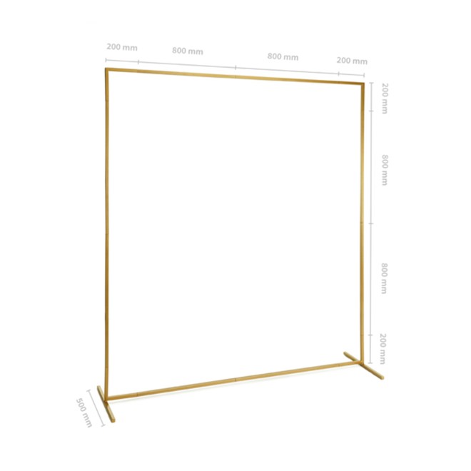1 Ballongestell - Gold - 200x200 cm