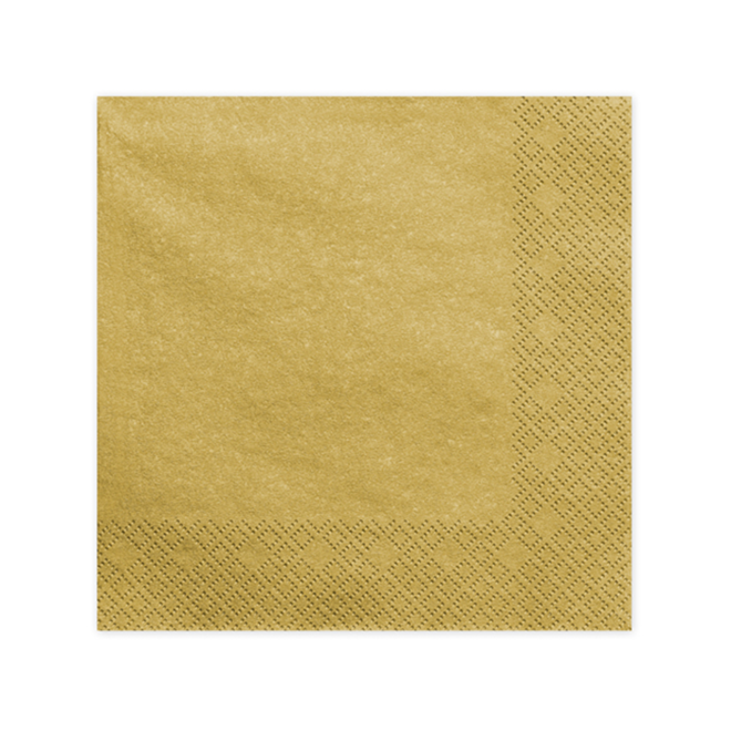 20 Servietten Trend - 33cm - Metallic Gold