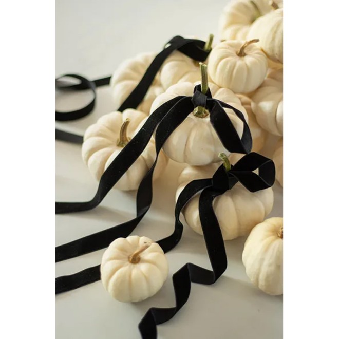 1 Ballonband - Velour - Schwarz - 15mm