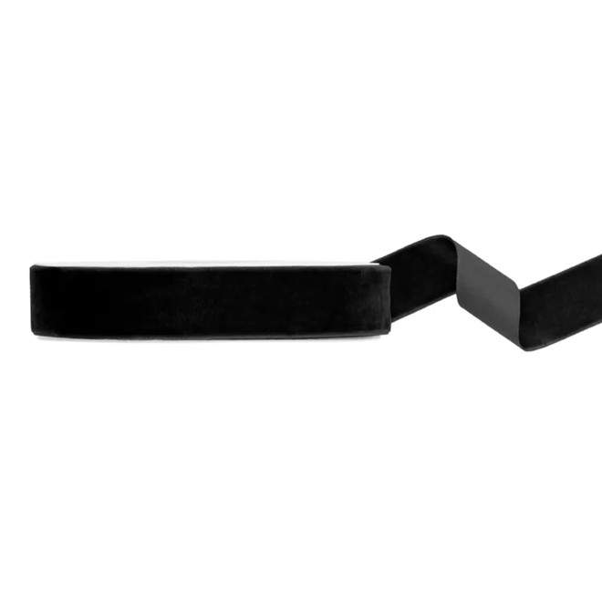 1 Ballonband - Velour - Schwarz - 25mm