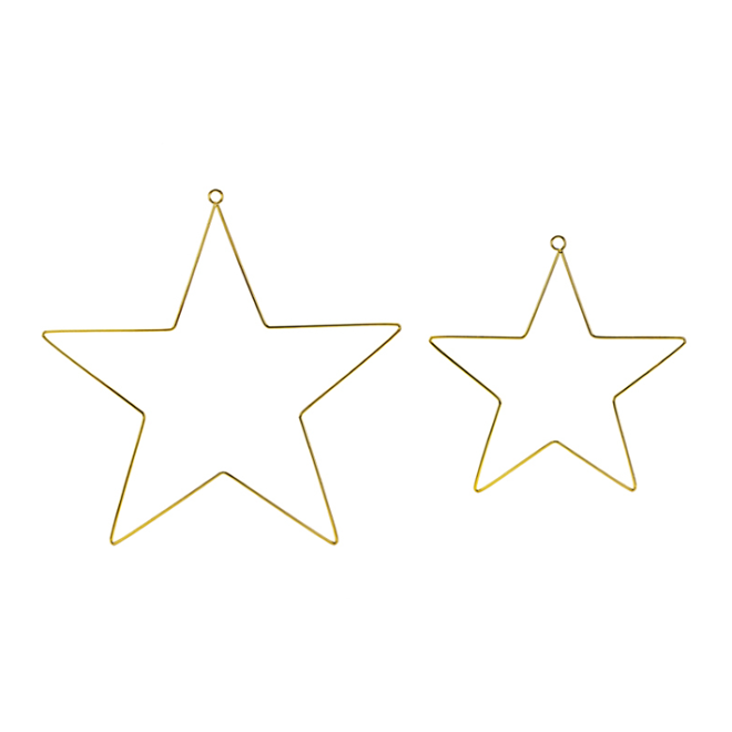 1 Dekoset - Hanging - Mixed Stars Metal - Gold