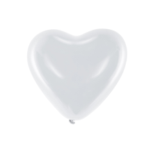 100 Herzballons Decor - Ø 25cm - Weiß