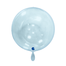 1 Balloon 4D - Globe - Transparent Blue