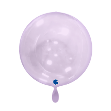 1 Balloon 4D - Globe - Transparent Lilac