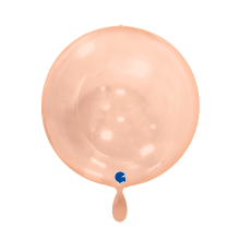 1 Balloon 4D - Globe - Transparent Orange