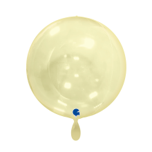 1 Balloon 4D - Globe - Transparent Yellow