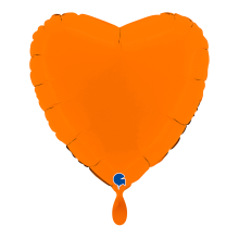 1 Balloon - Heart - Matte Orange