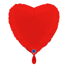 1 Balloon - Heart - Matte Red