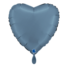 1 Balloon - Heart - Satin Blue Jeans