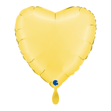 1 Balloon - Heart - Satin Banana Yellow