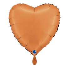 1 Balloon - Heart - Satin Caramel