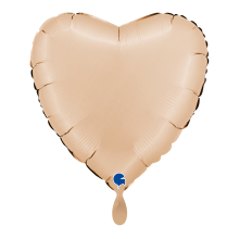 1 Balloon - Heart - Satin Nude