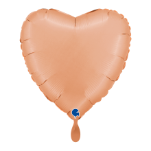1 Balloon - Heart - Satin Peach