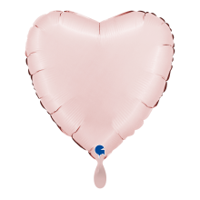 1 Balloon - Heart - Satin Pastel Pink