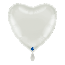 1 Balloon - Heart - White