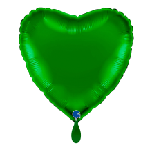 1 Balloon - Heart - Green