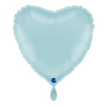 1 Balloon - Heart - Pastel Blue