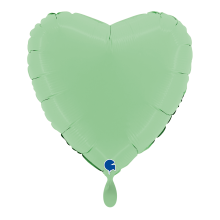 1 Balloon - Heart - Matte Green