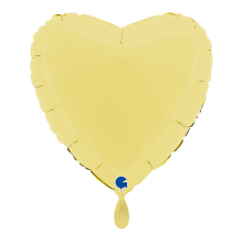 1 Balloon - Heart - Matte Yellow