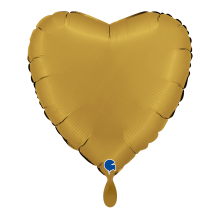 1 Balloon - Heart - Satin Gold