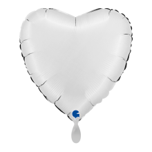 1 Balloon - Heart - Satin White