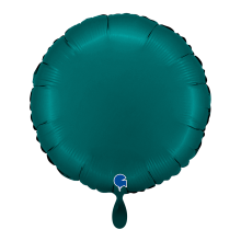 1 Balloon - Round - Satin Emerald Green