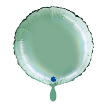 1 Balloon - Round - Rainbow Holographic Platinum Tiffany