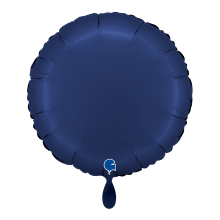 1 Balloon - Round - Satin Blue Navy