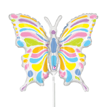 10 Miniballoons Airfilled - Pastel Butterfly (Unverpackt)