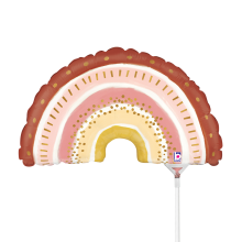 10 Miniballoons Airfilled - Boho Rainbow (Unverpackt)