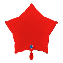 1 Balloon - Star - Matte Red