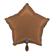 1 Balloon - Star - Satin Chocolate