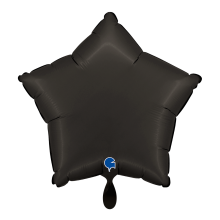 1 Balloon - Star - Satin Fumé Black