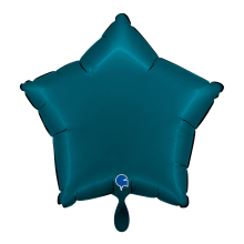 1 Balloon - Star - Satin Petrol Blue