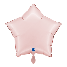 1 Balloon - Star - Satin Pastel Pink