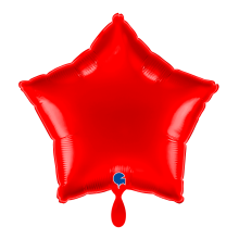 1 Balloon - Star - Red