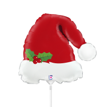 10 Miniballoons Airfilled - Christmas Santa Hat (Unverpackt)