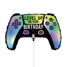 10 Miniballoons Airfilled - Vivid Game Controller Birthday (Unverpackt)