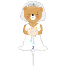 10 Miniballoons Airfilled - Groom Bear (Unverpackt)